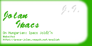 jolan ipacs business card